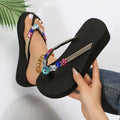plus size wedge slippers for women 2025new arrivalexport herringbone sandals rhinestone beach sandals one piece dropshipping