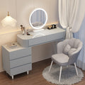 Yisilunno cream style dressing table modern casual storage cabinet bedside table all-in-one desk retractable makeup table