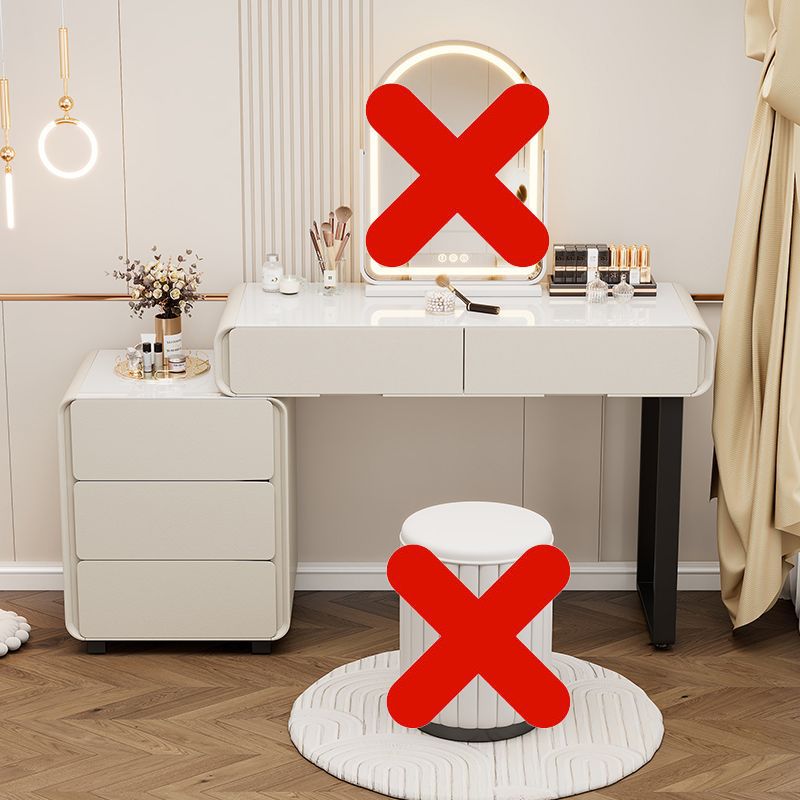 new master bedroom vanity table - solid wood, light luxury, high-end feel, chest of drawers integrated makeup vanity, bedroom makeup table