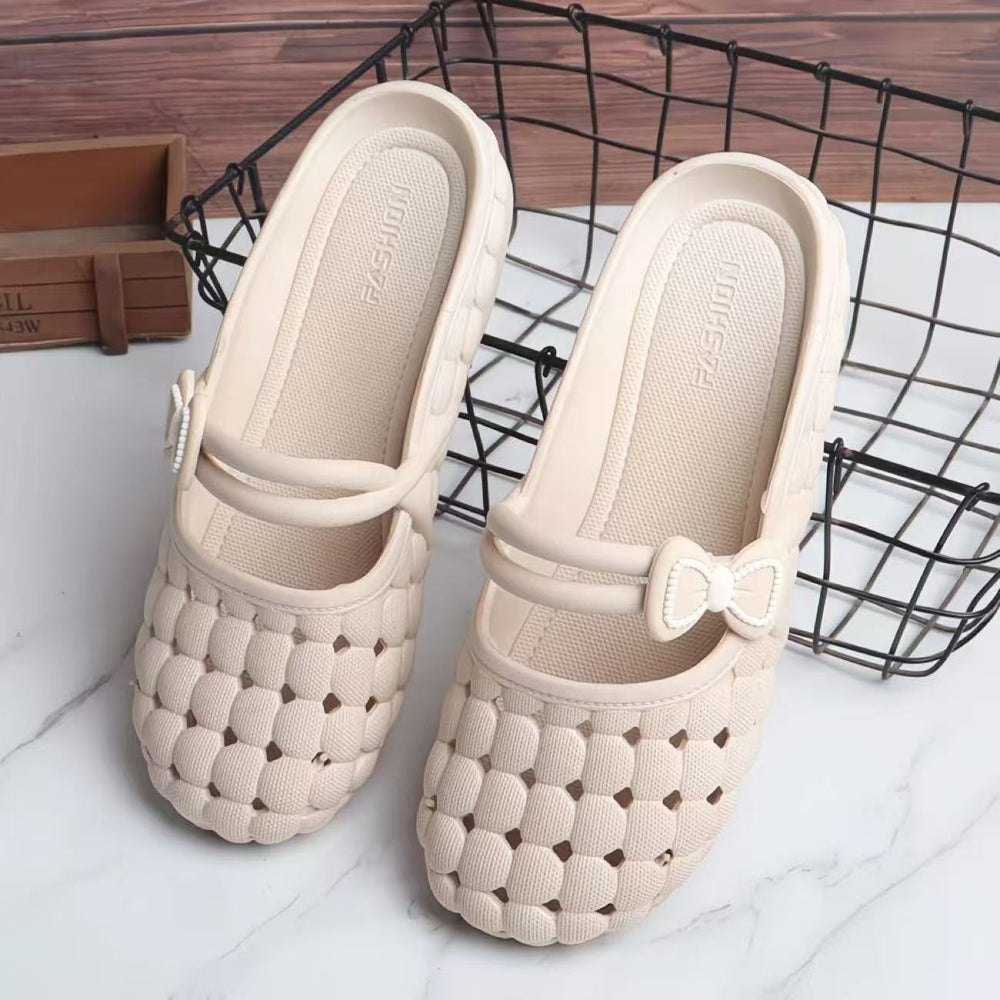 New arrivalsummer women's hole cut out women's shoes non-slip sandals flats beach shoes plaidoutwear lightweight toe shoes