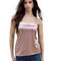 sense of design lace edge suspender tops female summernew arrival light pink thin strap silm inner wear hot girl chest wrap