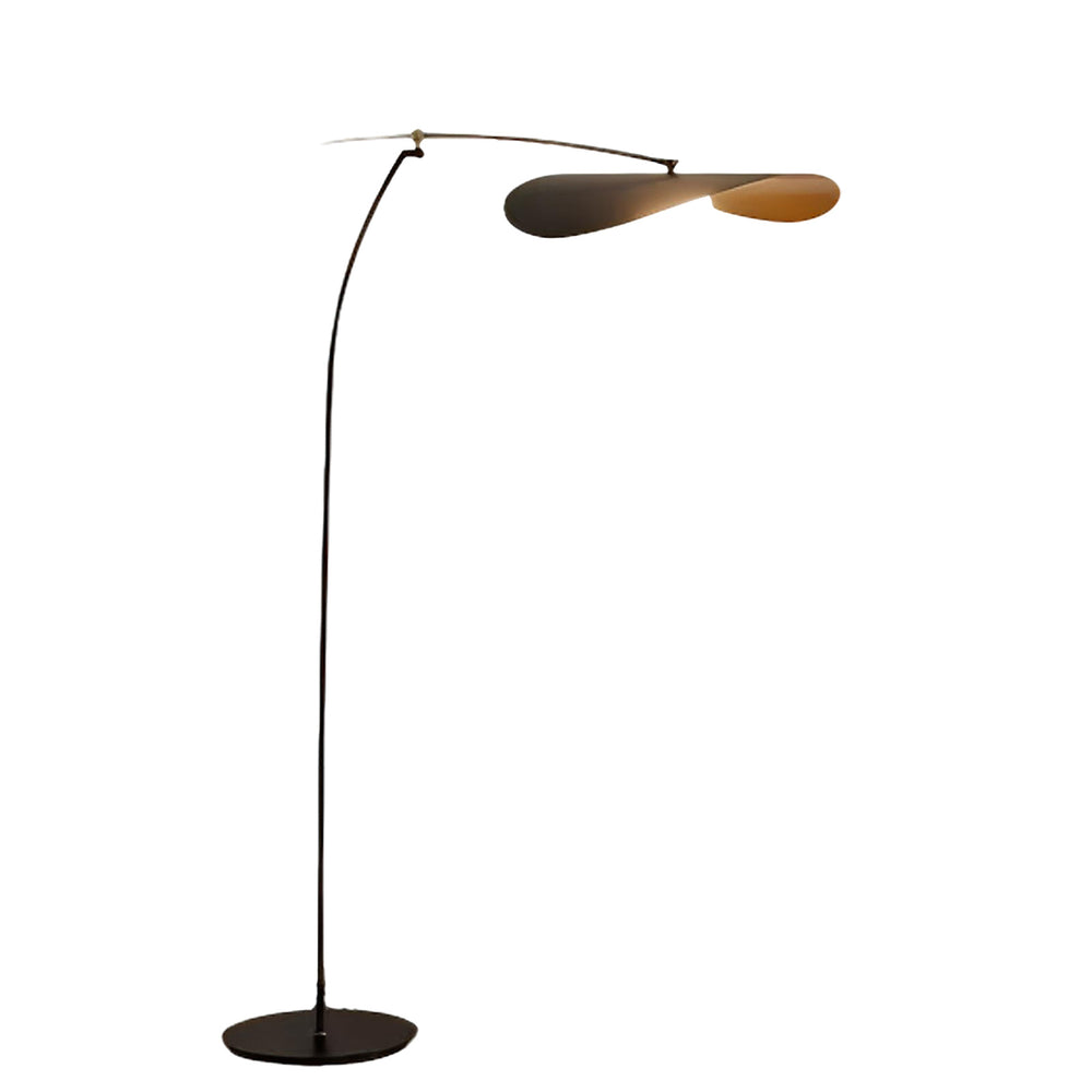 Nordic retro straw hat long arm fishing floor lamp living room sofa side wabi-sabi style creative designer standing lamp