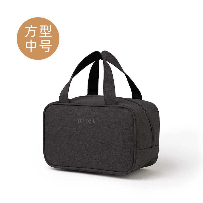 Bento bag, thermal insulation bag, double-layer lunch box, handbag, aluminum foil thickened large bag with rice bag, office worker lunch box bag.