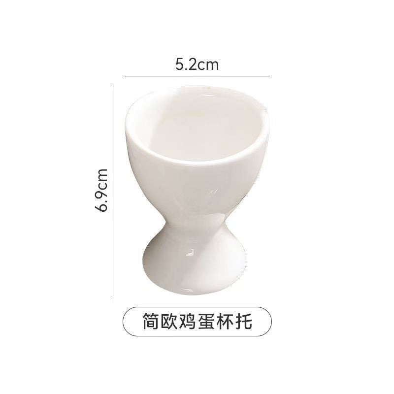 Scandinaviancasual pure white breakfast egg cup egg holder creative egg holder dining table utensils mini goblet ins