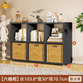 Black 6-tier freestanding bookshelf, 70 x 103.7 cm