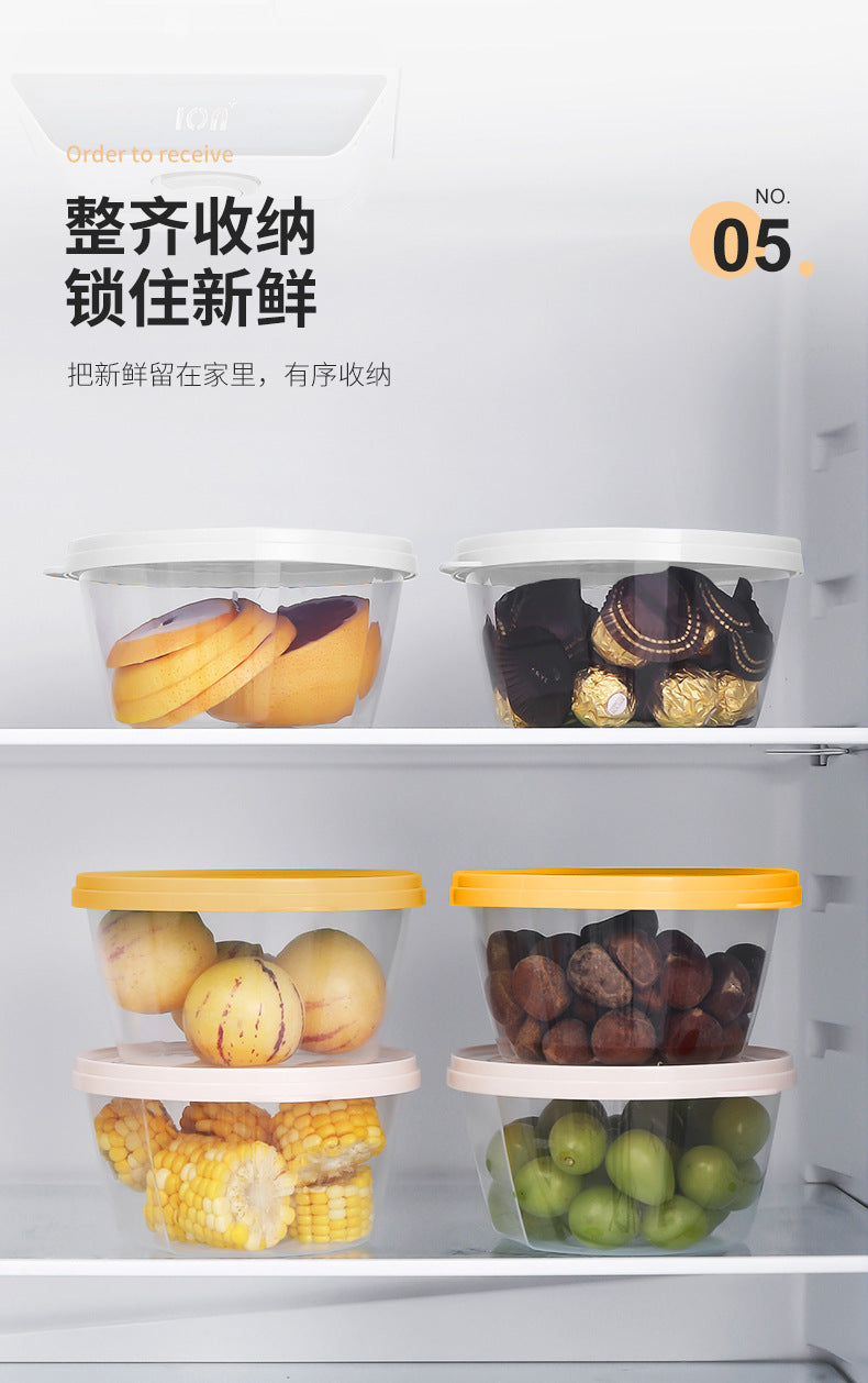 Food grade sealed with lid, fruit refrigerator fresh-keeping box, high temperature resistant microwave oven, heatable grain storage box