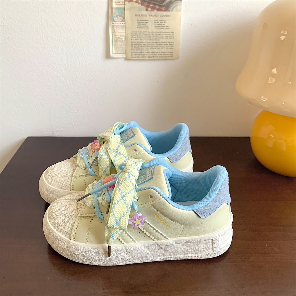 Niche style does not conflict with thick solekorean styleeasiest for matchautum stylewhite shoes women 2026new arrivalpopularcasual sneakers bread shoes