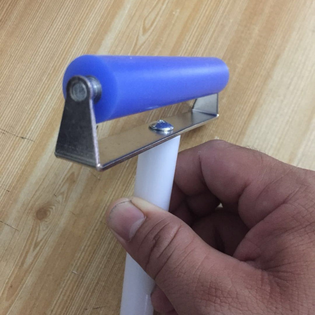 Blue domestic patch roller, push wheel, mobile phone film tool soft silicone manual roller 6cm-10cm