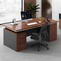 Office desk - minimalist modern design, suitable for employees, home use, students, and renters. bedroom desktop computer desk, freestanding
