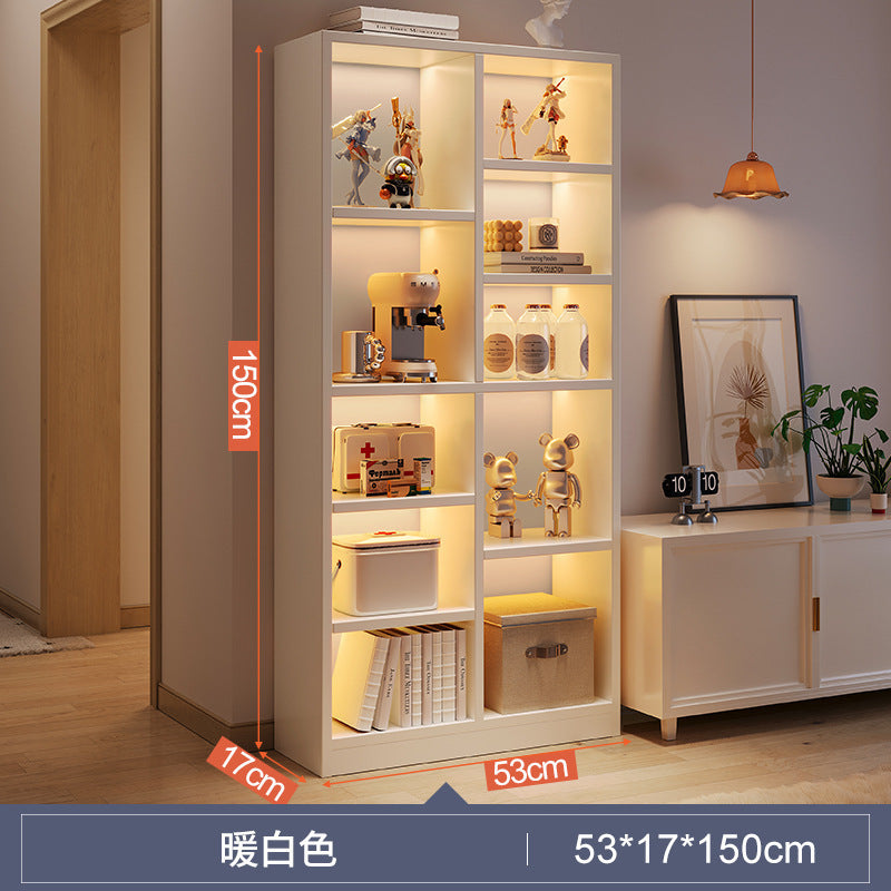 Shelves next to TV cabinets, household bookshelves, simple floor-to-ceiling storage, aisle cabinets, living room, multi-layer corner bookcases