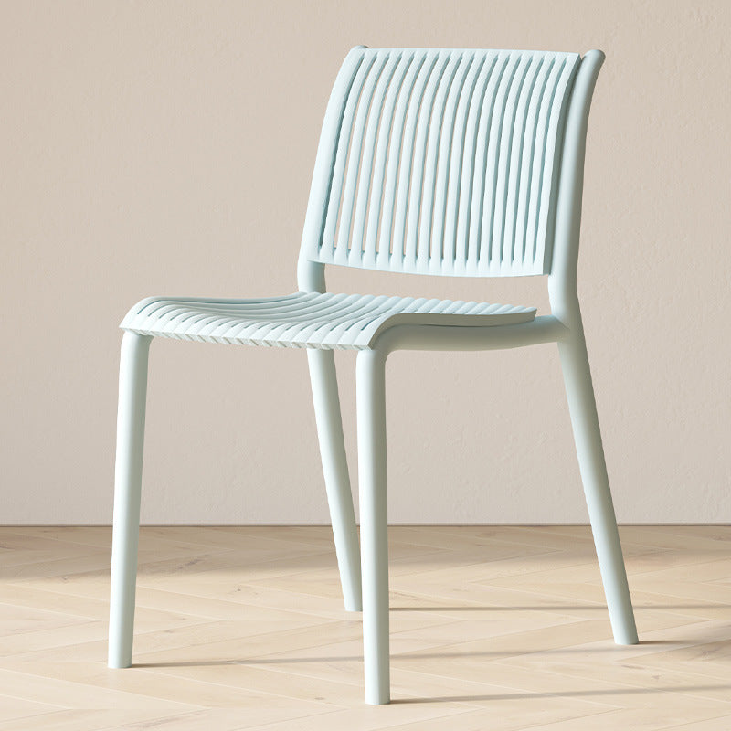 New arrival: thickened modern minimalist nordic dining chair - plastic chair, balcony outdoor vertical stripe leisure chair, stackable waiting chair