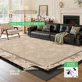 Removable and washable carpet, medieval style, french style, retro, high-end, machine washable, double-layer soundproof bedroom floor mat for home use