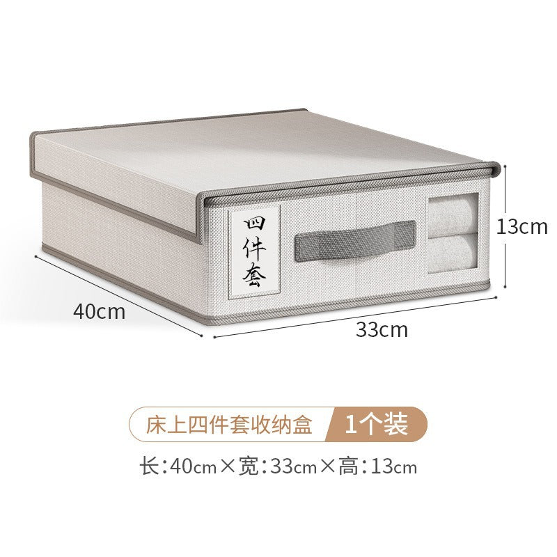 Cross-border increase and upgrade Oxford cloth autumn and winter thickened bed sheet storage box clothing fabric blanket quilt cover storage box