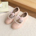 Girls' shiny leather mary janes - new spring/autumn  collection - beaded bow princess shoes - trendy kids' fashion flats