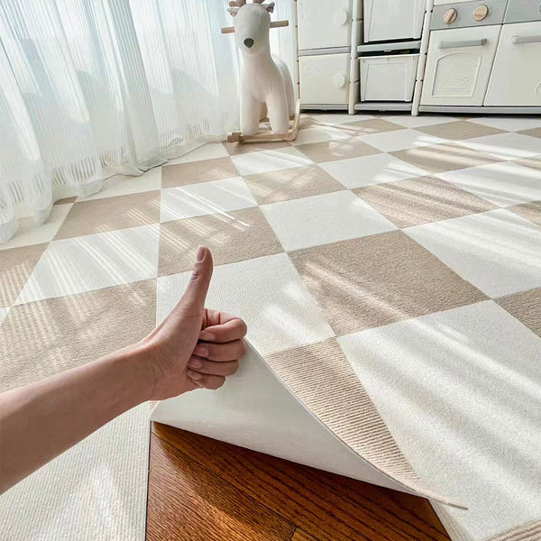 Free splicing carpet, living room, bedroom, glue-free self-adhesive, Japanese-style crawling, removable and washable, no care, square full floor mat