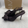 Za2025winternew arrival women's shoes bowselegant socialite high-heeled mules shoes flatsflats back strap sandals