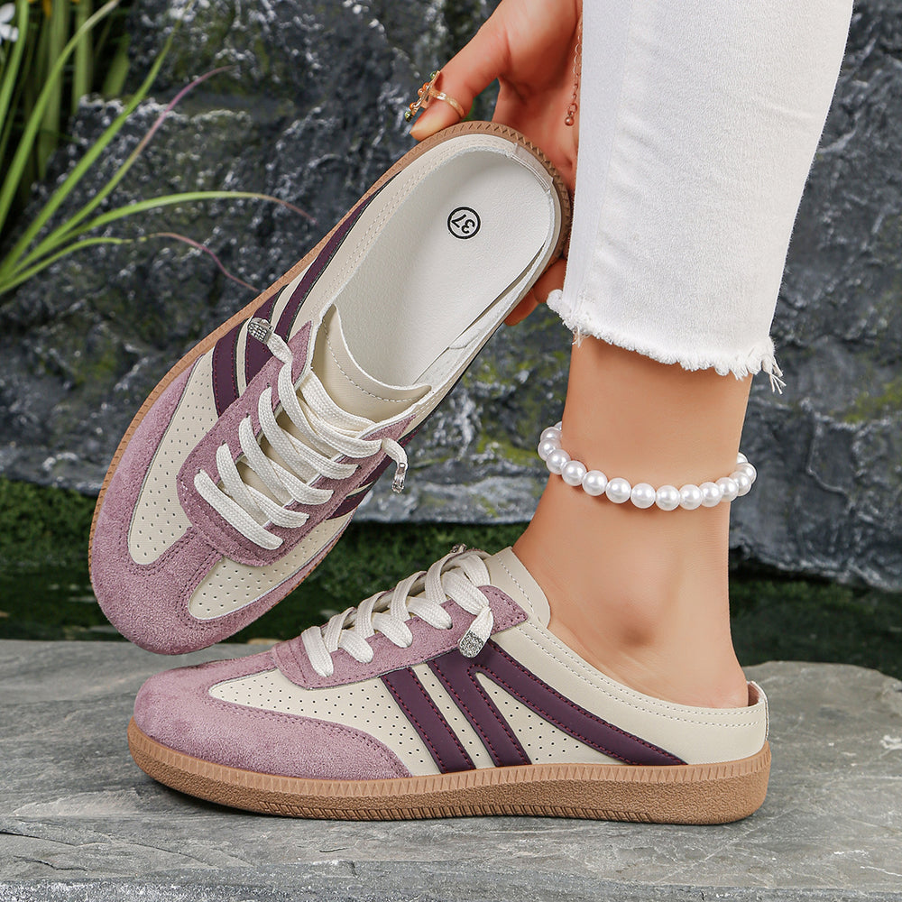 plus size baotou outwear half slippers for women 2026 summernew arrivalcasual slip-on lazy white shoes wholesale