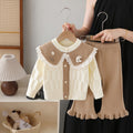 Girls' knit cardigan & sweater set - new autumn  collection: adorable cartoon two-piece outfit for little girls