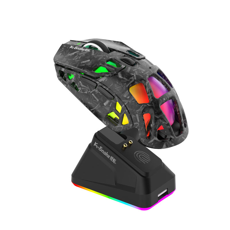 Viper x9pro wireless bluetooth three-mode hollow paw3311 e-sports gaming rgb luminous computer mouse usb