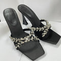 2026 summer european and american style silk satin stiletto heel crossover rhinestone square toe open toe sandals - women's high heel slippers - fashionable and sexy