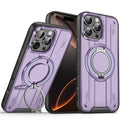 Lingsheng rotating integrated magnetic holder is suitable for iphone17pro mobile phone case armor anti-fall apple 11 cross-border