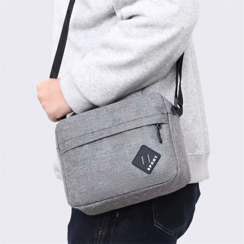 New lightweight Oxford cloth messenger bag men's fashion simple shoulder bag business commuter horizontal and vertical casual men's bag