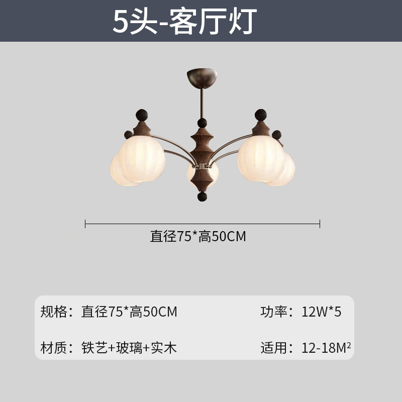 French medieval style living room chandelier main light retro 2025 new new Chinese cloud lighting high-end lighting