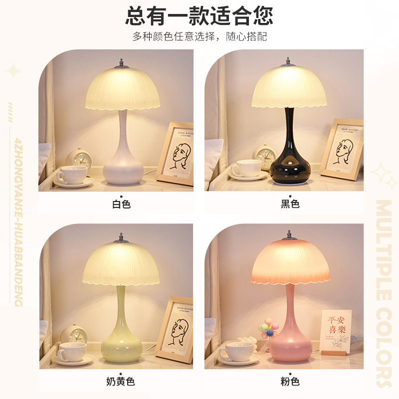 Table lamp bedroom bedside table lamp 2025 new light luxury classy modern french master bedroom romantic cream style night light