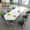 Desk trapezoidal foldable training table and chair combination patchwork bench conference table training room desk movable classroom
