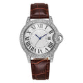 2025 new fashion diamond-studded women's watch with leather strap - quartz wristwatch, direct from manufacturer, ready to ship, dropshipping available
