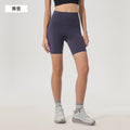 High-waisted tummy control yoga shorts with side pockets - seamless, nude feel, shaping, no t-line, workout fitness shorts d25035