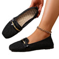 Exportplus sizecut out mesh sandals women's summernew arrival metal buckle round toe flatsflatsmary janeflats