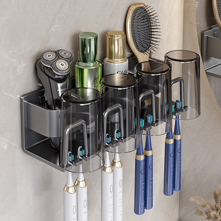 Removable toothbrush rack No punching mouthwash cup holder Wall hanging storage rack Electric toothbrush Toothpaste holder Wholesale