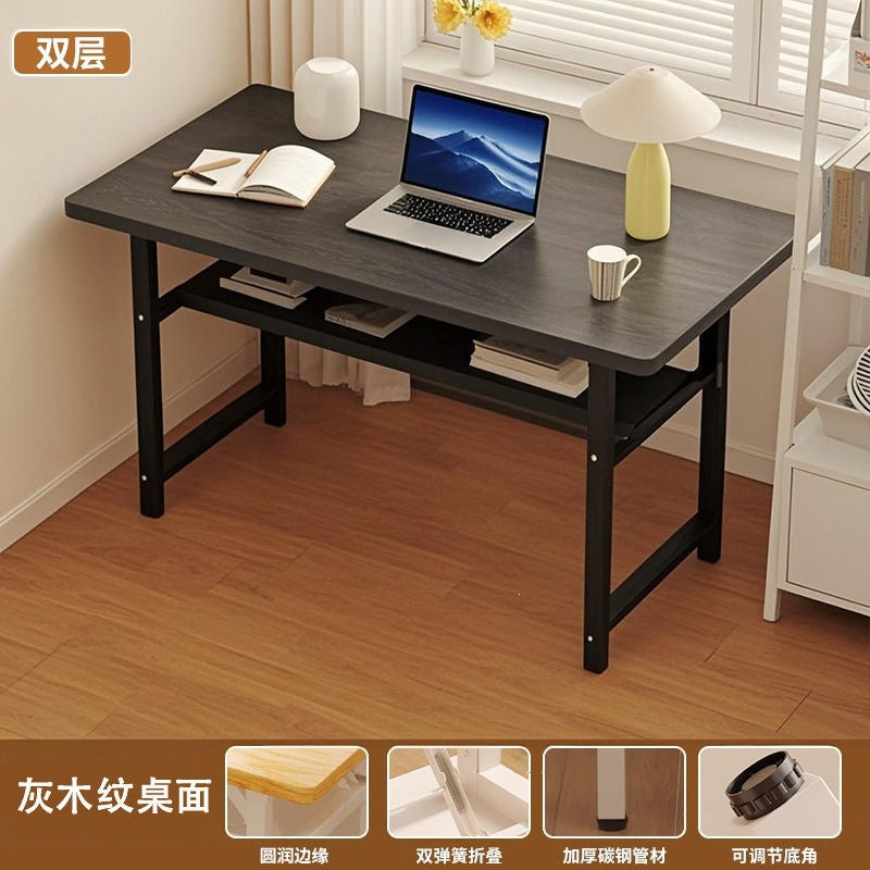 Foldable computer desk desktop desk casual modern home office table bedroom simple study table writing desk