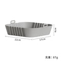 Gray single square silicone baking pan