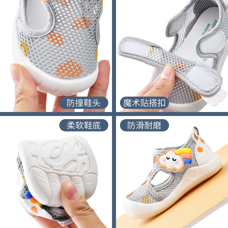 Baby sandals & first walker shoes - new summer collection for 0-1-2 year olds. mesh, soft sole, breathable shoes for baby boys & girls