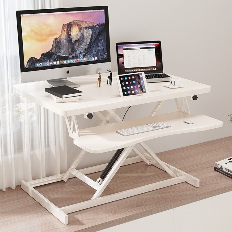 Standing desk adjustable height laptop monitor stand foldable computer table