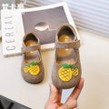 Vancahao kids' mongolian velvet leather shoes,  spring/autumn new collection, girls' fashion cartoon princess shoes, soft sole flats
