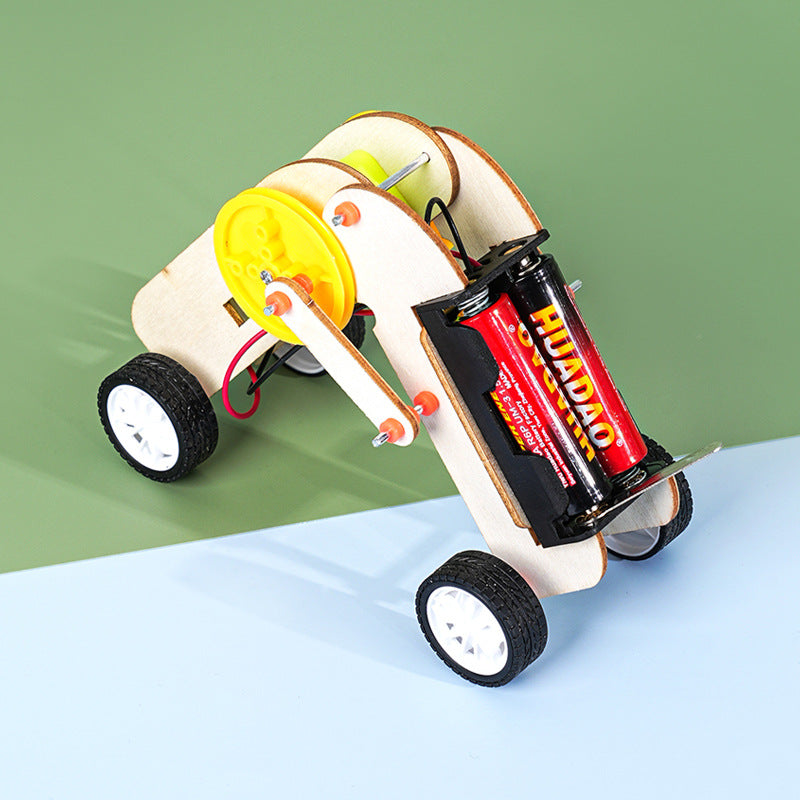 Science and technology small production peristaltic robot kindergarten primary school students wooden handmade DIY science experiment steam teaching aids