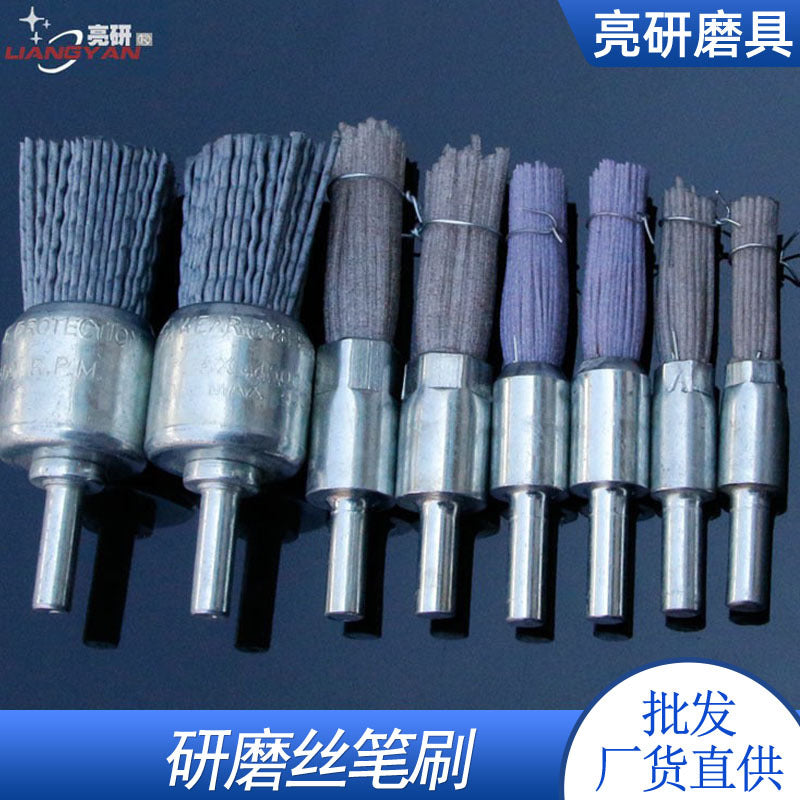 75Mm high elastic pull-back grinding wire brush, iron handle electric grinding mini brush grinding rust removal grinding brush
