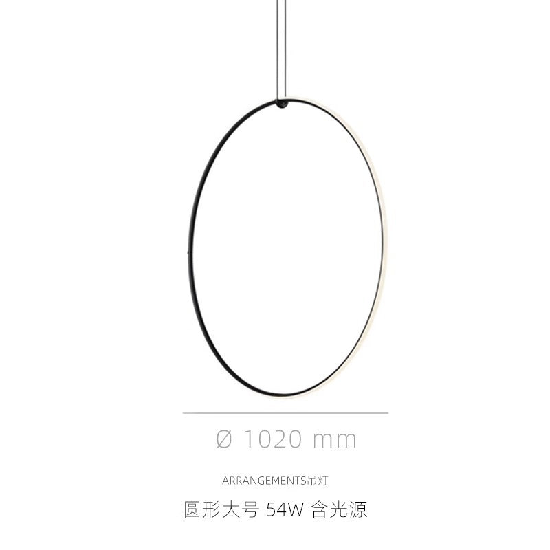 Italian arrangements modern minimalist geometric line restaurant pendant light creative magnetic combination dining table lamp