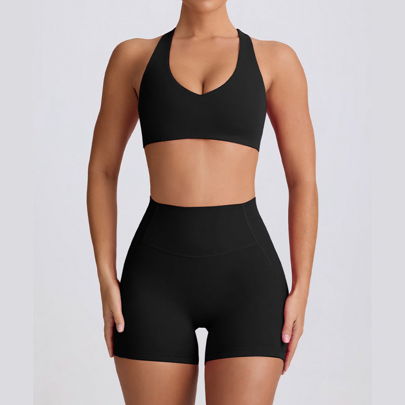 New arrival cross-border sports intimates sling nude yoga clothes outdoor fitness quick-drying yoga pants yoga clothes suit for women