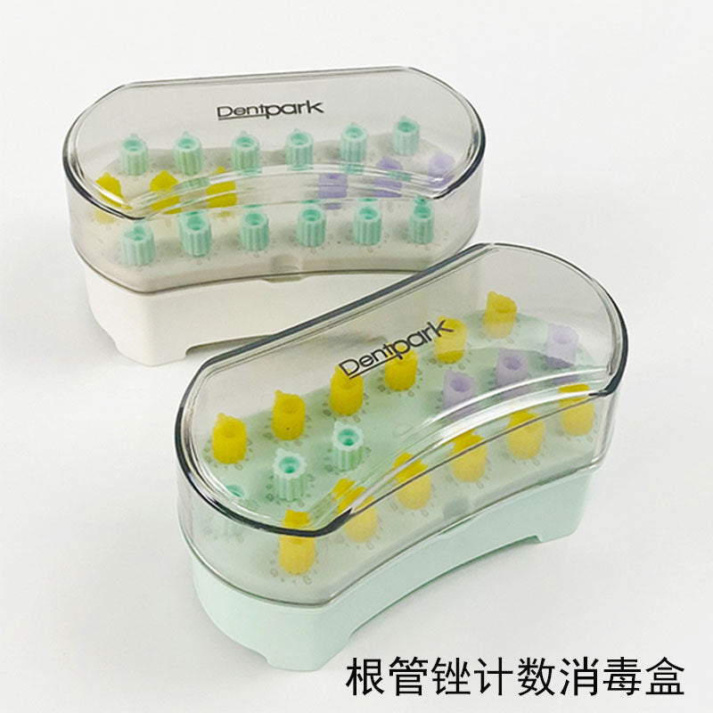 Dental root canal file counting disinfection box Root canal file placement rack Root canal file placement disinfection rack Counting box Counting box