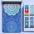Yoga mat printed silent rubber 1.5mm ultra-thin home use suede shock-absorbing foldable portable mat