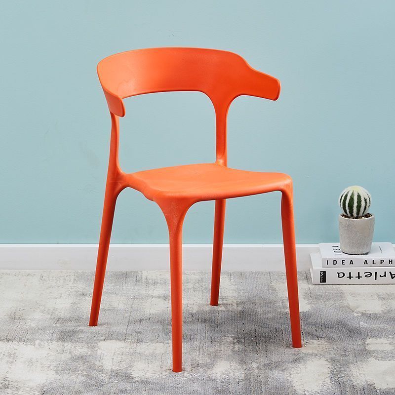 Plastic horn chair dining table backrest stool backrest chair for homescandinavian dining chair adult thickenedthickened durable