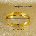 Middle eastern dubai plain bangle 18k color retention arabic african ethiopian bridal bangle gift