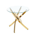 tempered glass dining table small apartment round table for home round negotiation table dining tables