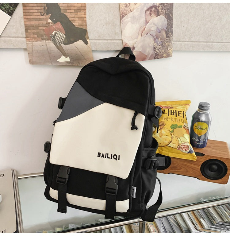 Backpack casual school bag for middle and high school students, travel, couples, and college students - multi-pocket, large capacity, double shoulder backpack