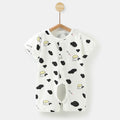Baby short-sleeve romper, 100% cotton, newborn infant sleep sack, crawling suit, 0-1 year old, summer lightweight clothing