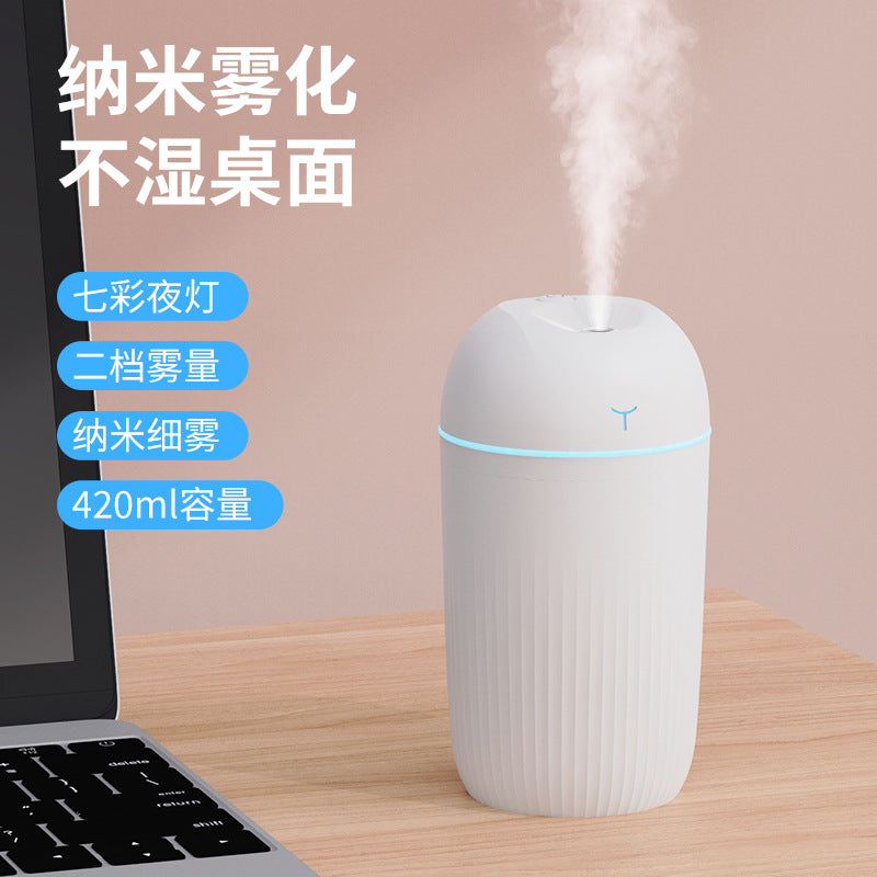 New cross-border large capacity humidifier - mini, portable, for car, home, desktop - small, hydrating air humidifier, gift option
